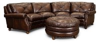 Classic Brown Leather 2 Piece Sectional - Suffolk-2