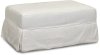 Casual Contemporary White Ottoman - Barrage-1