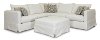Casual Contemporary White 3 Piece Sectional - Barrage