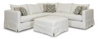 Casual Contemporary White 3 Piece Sectional Sofa - Barrage