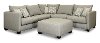 Casual Contemporary White 3 Piece Sectional Sofa - Barrage-2