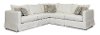 Casual Contemporary White 3 Piece Sectional Sofa - Barrage-3