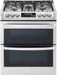 LTG4715ST LG 6.9 cu. ft. Smart WiFi Enabled Gas Double Oven Slide-In Range with ProBake Convection and EasyClean - Stainless Steel