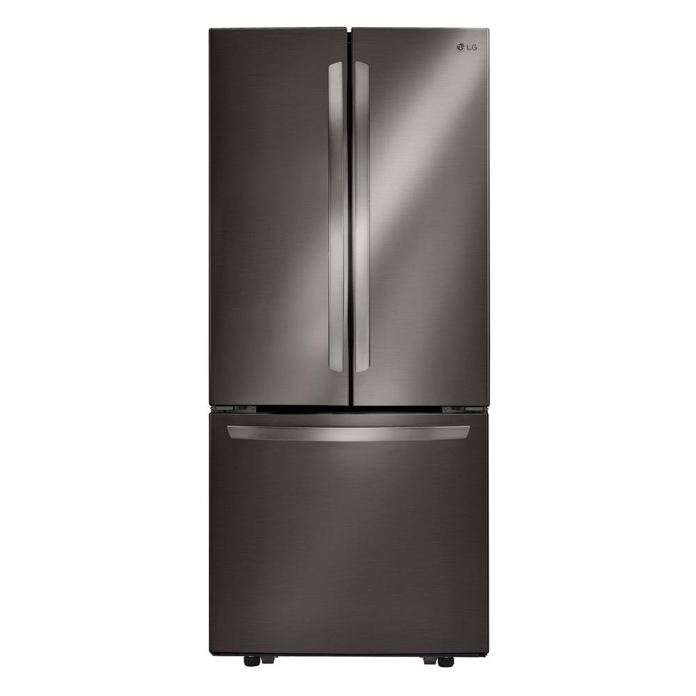 LFCS22520D LG 21.8 cu ft French Door Refrigerator - 30 W Black Stainless Steel-1