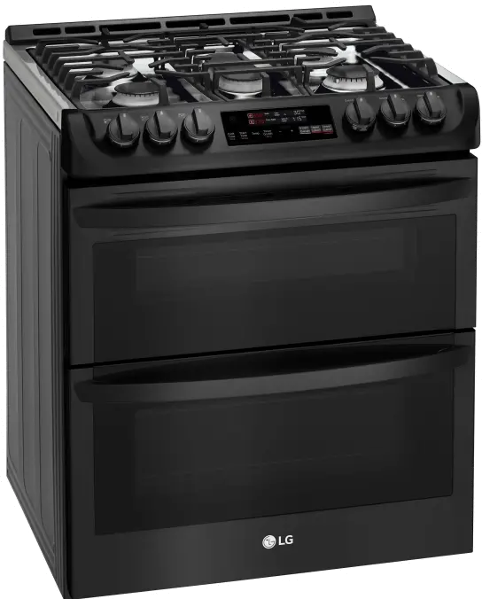 LTG4715BM LG Gas Double Oven - 6.9 cu. ft. Black Matte -2