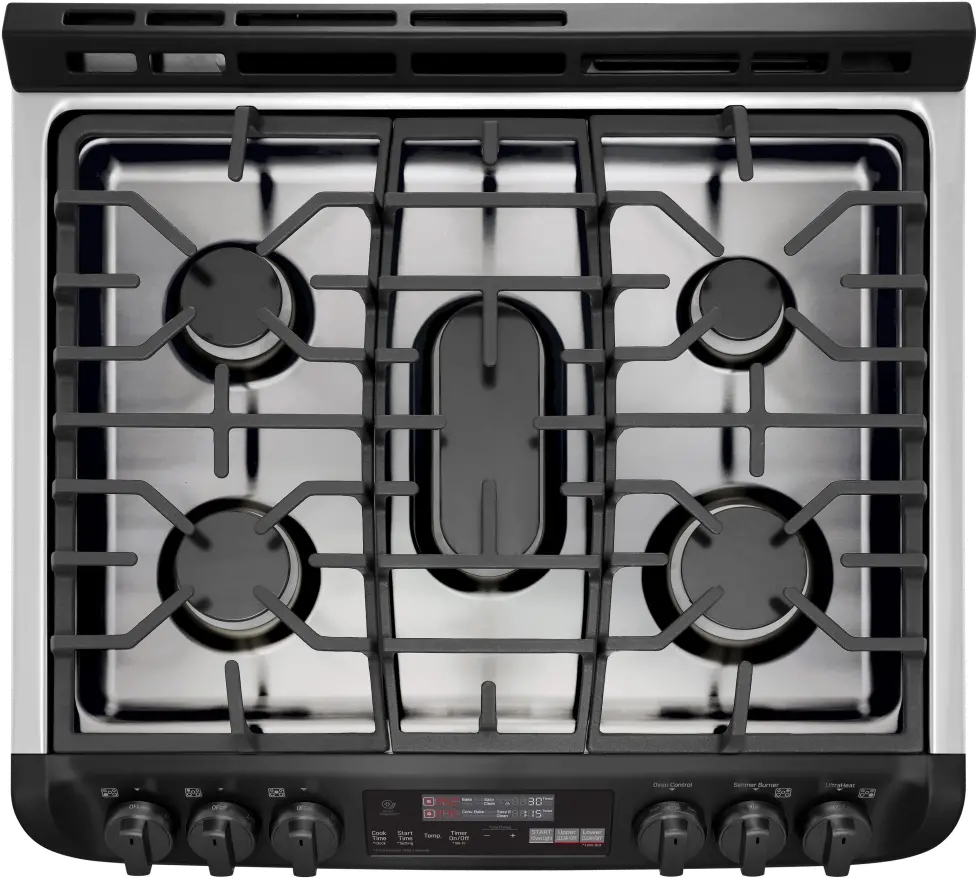 LTG4715BM LG Gas Double Oven - 6.9 cu. ft. Black Matte -4
