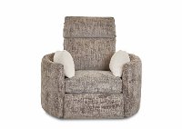 Gunmetal Gray Swivel Power Recliner - Cosmo