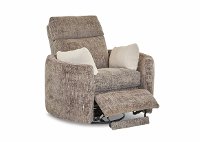 Gunmetal Gray Swivel Power Recliner - Cosmo-3