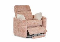 Rosequartz Pink Swivel Power Recliner - Cosmo-2
