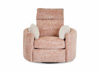 Rosequartz Pink Swivel Power Recliner - Cosmo-3