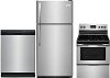SS-3PC-ELE-PACKAGE Frigidaire 3 Piece Electric Kitchen Appliance Package with Top Freezer Refrigerator - Stainless Steel