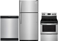 SS-3PC-ELE-PACKAGE Frigidaire 3 Piece Kitchen Appliance Package with Electric Range - Stainless Steel