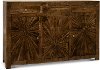 Contemporary Brown Geometric Sideboard - Cayley