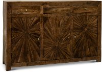 Contemporary Brown Geometric Sideboard - Cayley