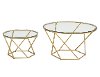 Geometric Nesting Gold and Glass Coffee Tables-2