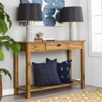 Country Style Rustic Brown Entryway Table