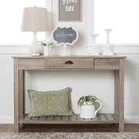Country Style Rustic Gray Sofa Table