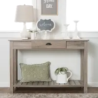 AF48CYETGW Country Style Rustic Gray Sofa Table