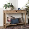 Country Style Rustic Natural Brown Entryway Table-1