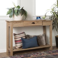 Country Style Rustic Natural Brown Entryway Table