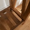Rustic A-Frame Marble and Walnut Entryway Table-3