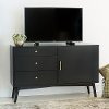 52 Inch Retro Black TV Stand - Angelo