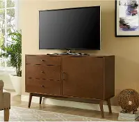 AH52CMCWT 52 Inch Retro Dark Brown TV Stand - Angelo