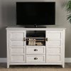 52 Inch Rustic Distressed White TV Stand - Angelo