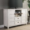 52 Inch Rustic Distressed White TV Stand - Angelo-2