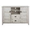 52 Inch Rustic Distressed White TV Stand - Angelo-3