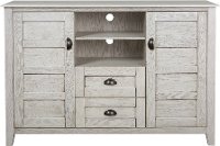 52 Inch Rustic Distressed White TV Stand - Angelo-3