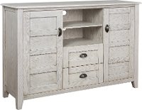 52 Inch Rustic Distressed White TV Stand - Angelo-4