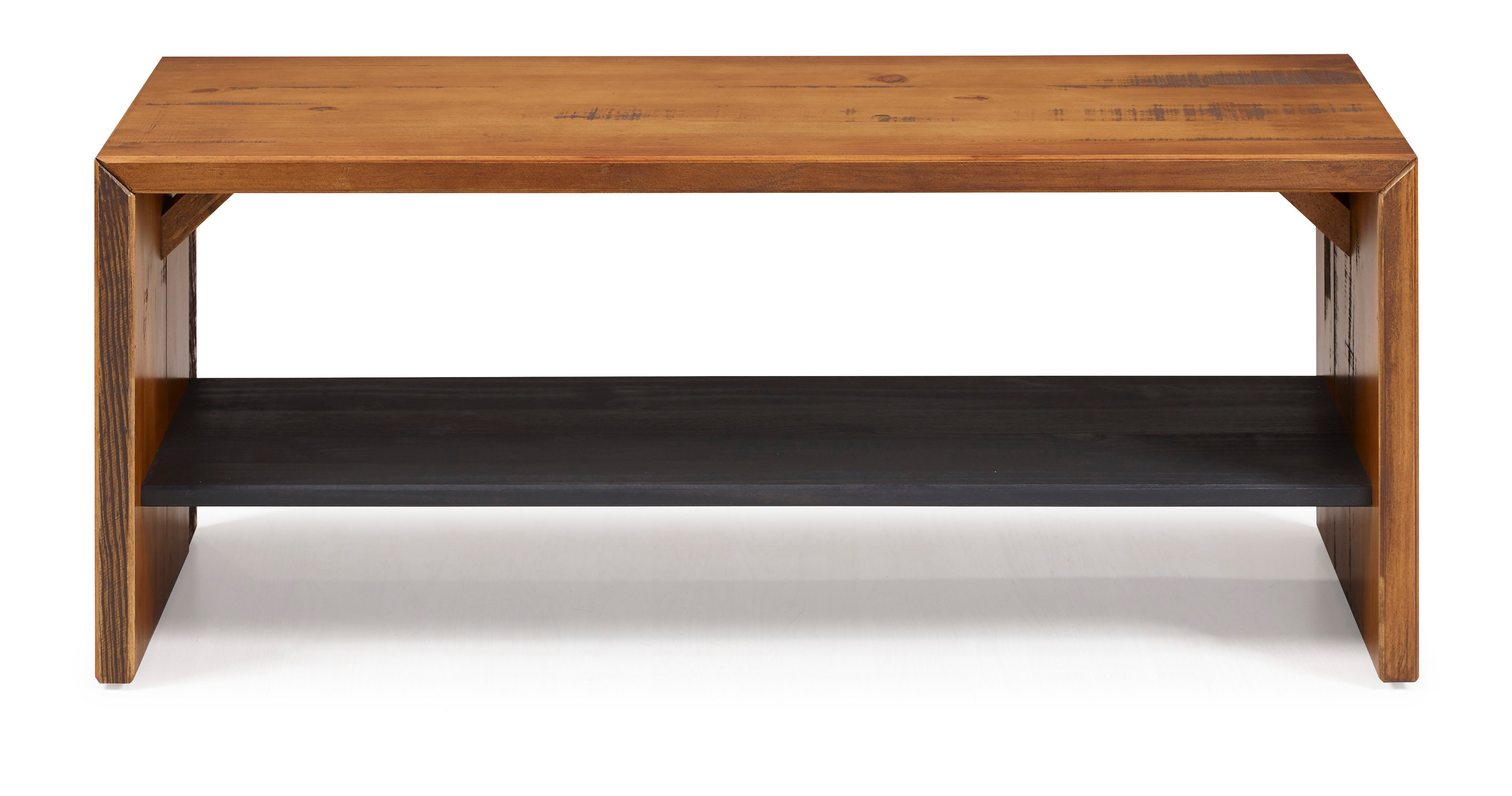 B42ALPAM 42 Inch Rustic Amber Brown Reclaimed Wood Entry Bench-2