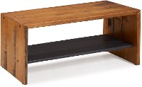 42 Inch Rustic Amber Brown Reclaimed Wood Entry Bench-3