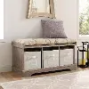 B42STCAG Driftwood Wood Storage Bench