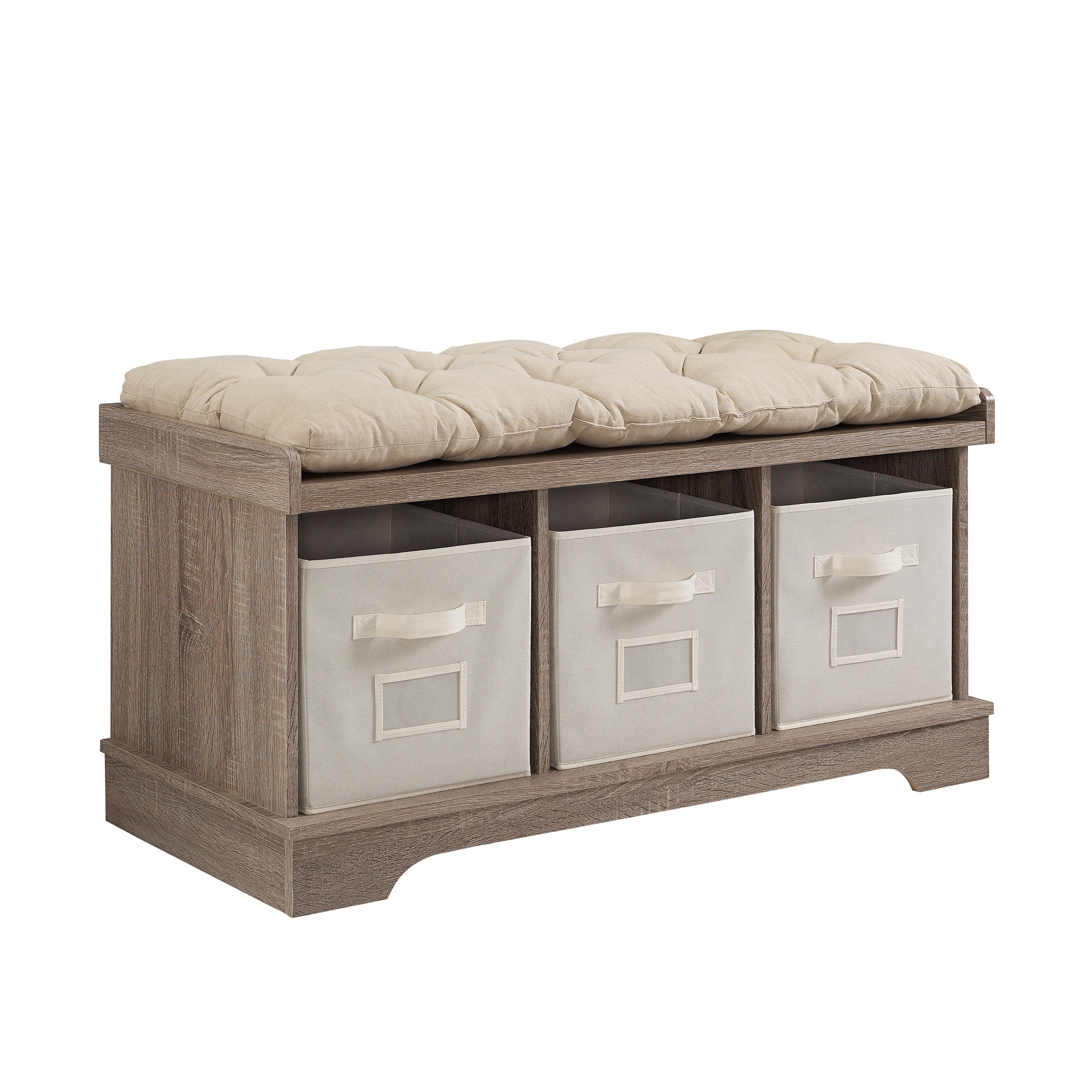 B42STCAG Driftwood Wood Storage Bench-3