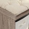 Driftwood Wood Storage Bench-4