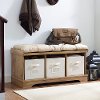 Barnwood Wood Storage Bench