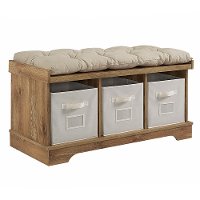Barnwood Wood Storage Bench-2