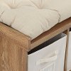 Barnwood Wood Storage Bench-4