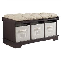 B42STCES Espresso Brown Wood Storage Bench-3