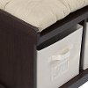 Espresso Brown Wood Storage Bench-4