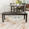 Homestead Simple Black Wood Dining Bench