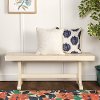 Millwright Antique Cream Wood Dining Bench-2