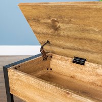 Open-Top Barnwood Storage Bench with Shoe Shelf - Barnwood-3
