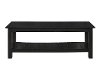 Country Style Black Entry Bench with Slatted Shelf -2