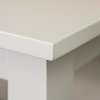 Country Style White Entry Bench with Slatted Shelf -3