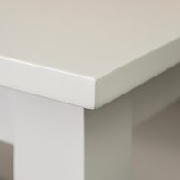 Country Style White Entry Bench with Slatted Shelf -3