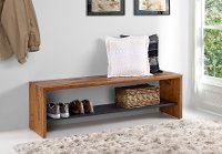 B58ALPAM 58 Inch Rustic Amber Brown Reclaimed Wood Entry Bench-1