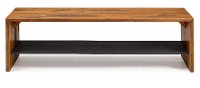 B58ALPAM 58 Inch Rustic Amber Brown Reclaimed Wood Entry Bench-2